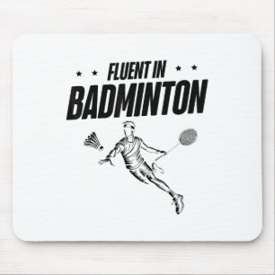 Badminton Player Shuttle Mouse Pad