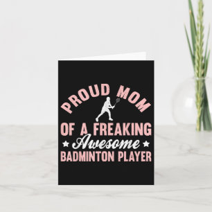 Badminton Player Shuttle Mum Mother Card