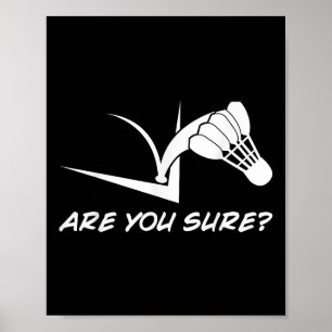 Badminton Player Shuttle Poster