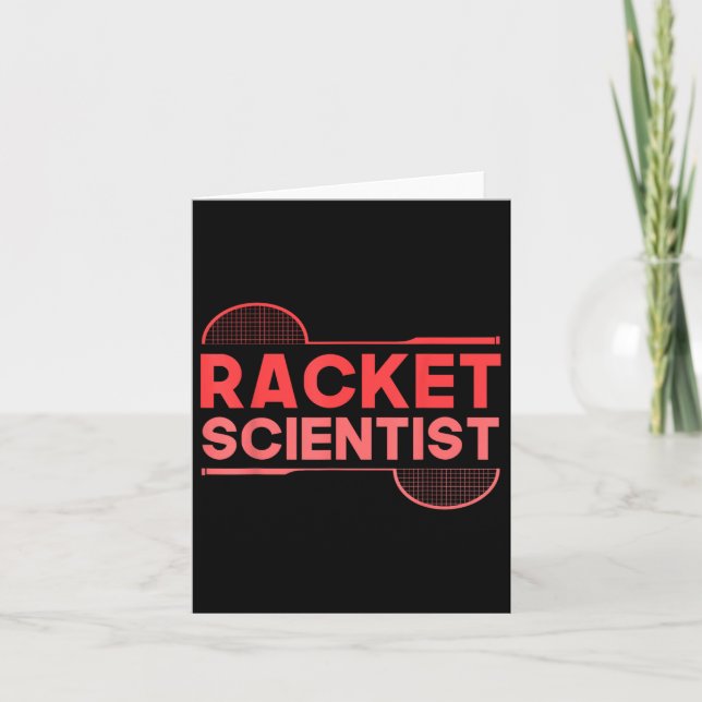 Badminton Player Shuttle Racket Scientist Badminto Card (Front)