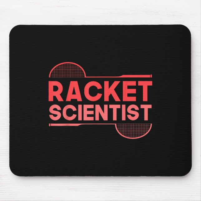 Badminton Player Shuttle Racket Scientist Badminto Mouse Pad (Front)