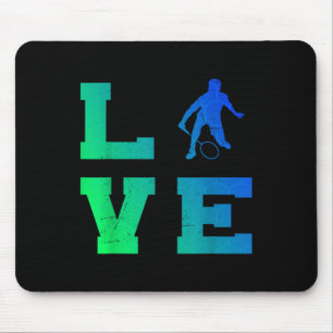 Badminton Player Shuttle Squash Mens Badminton  Mouse Pad