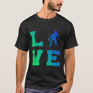 Badminton Player Shuttle Squash Mens Badminton T-Shirt