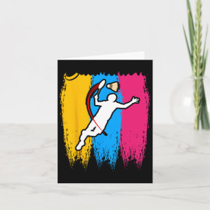 Badminton Player Shuttle Time Smash Rackets Lover  Card