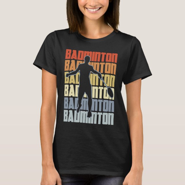 Badminton Player Singles Badminton Pro T-Shirt (Front)