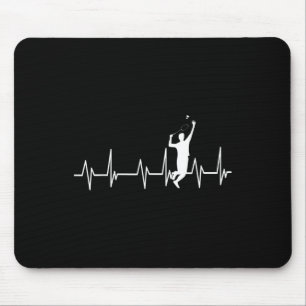 Badminton Player Smash Birdie Kids Men Women Mouse Pad