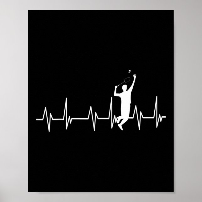 Badminton Player Smash Birdie Kids Men Women  Poster (Front)