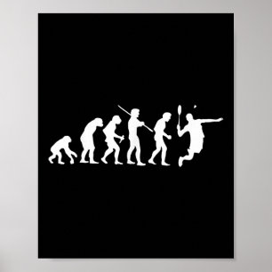 Badminton Player Smash Racket Sport Shuttle  Poster