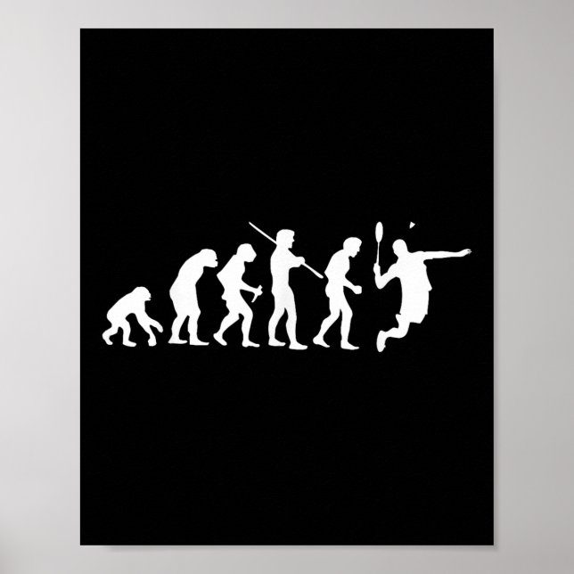Badminton Player Smash Racket Sport Shuttle  Poster (Front)