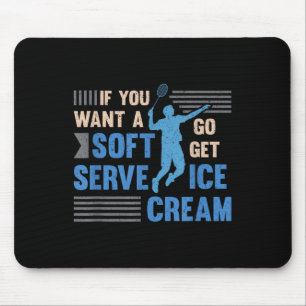 Badminton Player Soft Serve Badminton Mouse Pad
