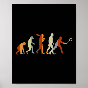Badminton Player Sport Gift Evolution Badminton Poster