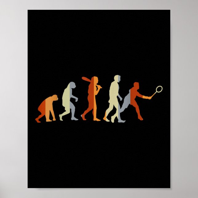 Badminton Player Sport Gift Evolution Badminton  Poster (Front)