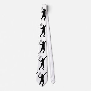 Badminton Player Sport Pattern Tie