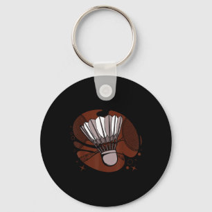 Badminton Player Sportsman Athlete Game Shuttle Lo Key Ring