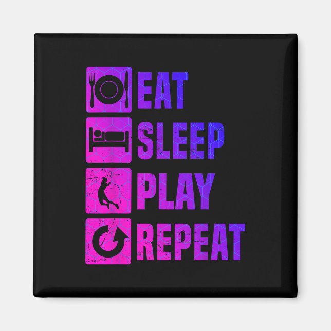 Badminton Player Squash Mens Badminton Shuttle  Magnet (Front)