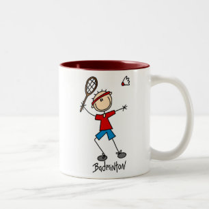 Badminton Player T-shirts and Gifts Two-Tone Coffee Mug