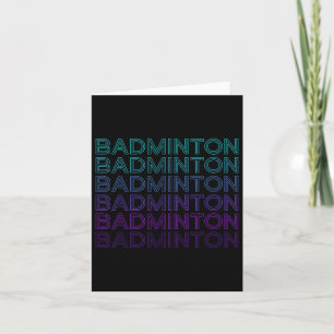 Badminton Player Team Coach Trainer Retro Card