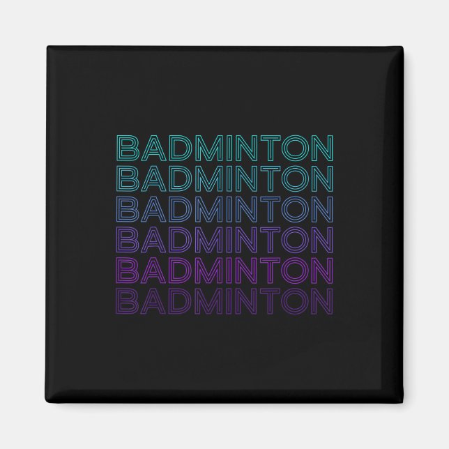 Badminton Player Team Coach Trainer Retro  Magnet (Front)