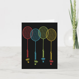 Badminton Player Team Shuttle Coach Match Badminto Card