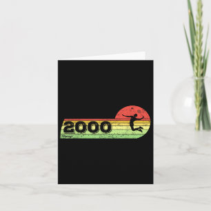 Badminton-player Vintage 2000 Birthday Shuttle Bad Card