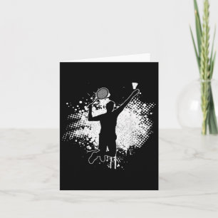 Badminton Player Vintage Badminton Card