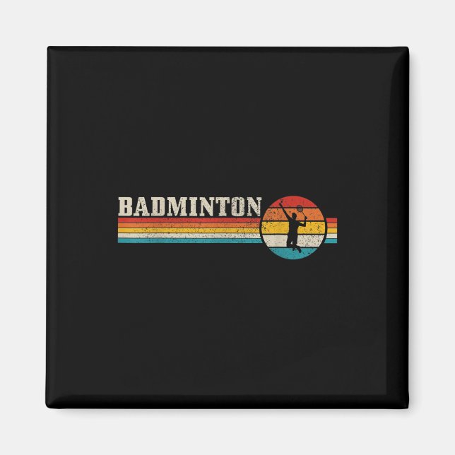 Badminton Player Vintage Badminton  Magnet (Front)