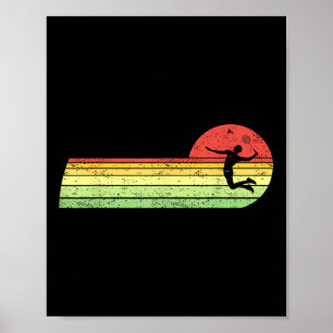 Badminton-player Vintage Birthday Shuttle Badminto Poster