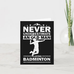 Badminton Player Womens Mens Shuttle Funny Badmint Card
