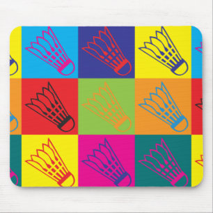 Badminton Pop Art Mouse Pad