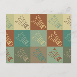 Badminton Pop Art Postcard