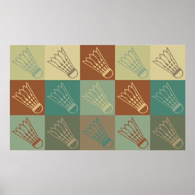 Badminton Pop Art Poster (Front)