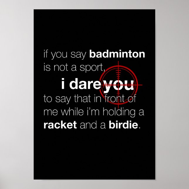 Badminton Poster (Front)