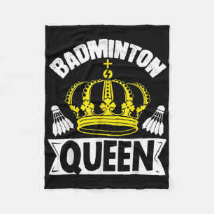 Badminton Queen Whats Your Superpower Sport Shuttl Fleece Blanket