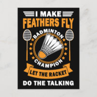 Badminton Quote Vintage Design