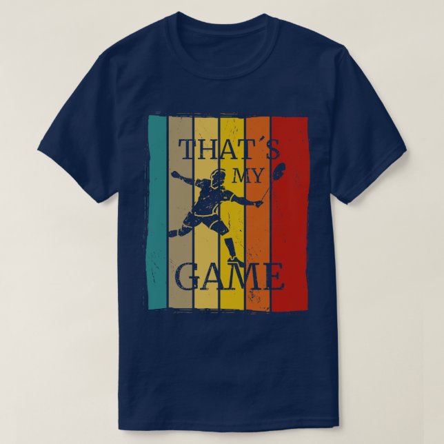 Badminton Quotes Retro T-Shirt (Design Front)