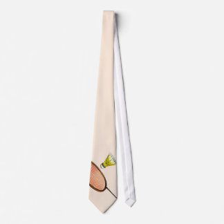 Badminton racket and shuttlecock tie