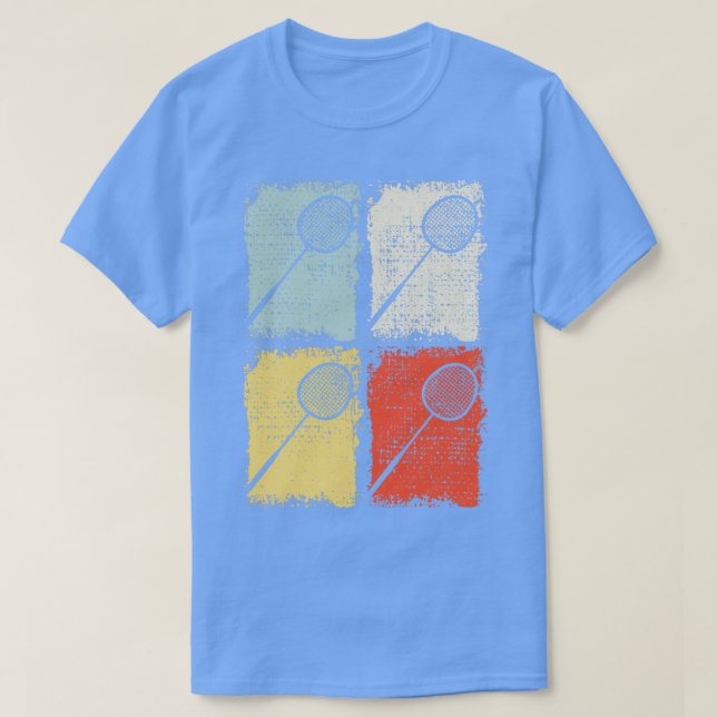 Badminton Racket Badminton Retro 2 T-Shirt (Design Front)