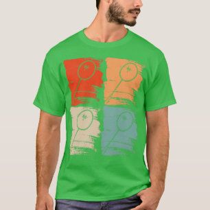 Badminton Racket Badminton Retro T-Shirt