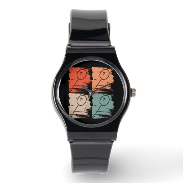 Badminton Racket Badminton Retro Watch (Front)