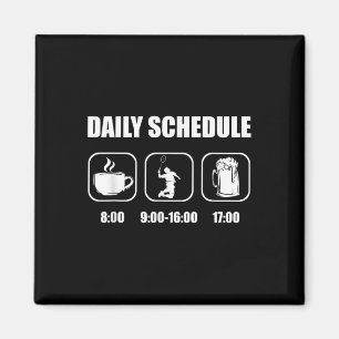 Badminton Racket - Daily Schedule Funny Badminton  Magnet
