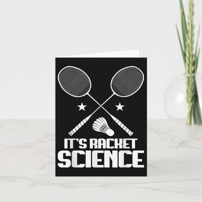 Badminton Racket Science Shuttle Player Badminton  Card (Front)