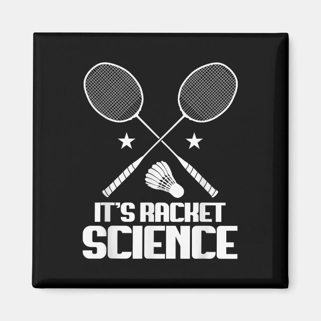 Badminton Racket Science Shuttle Player Badminton  Magnet (Front)