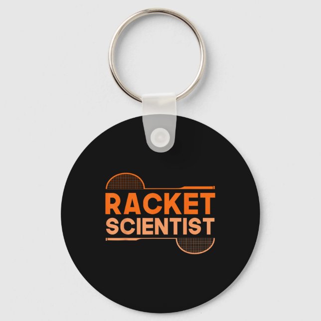 Badminton Racket Scientist Shuttle  Key Ring (Front)