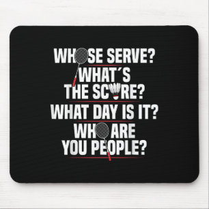 Badminton Racket Serve Shuttle Player Badminton Pl Mouse Pad