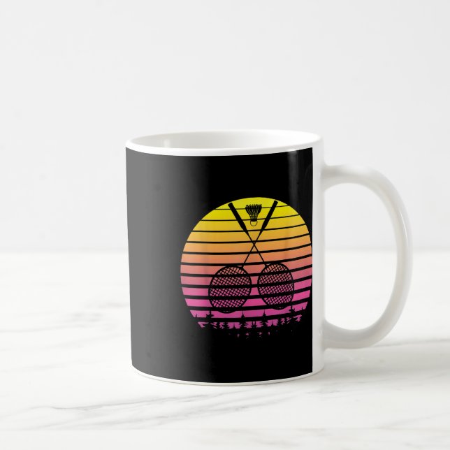 Badminton Racket Shuttle Fun Sports Player Coach G Coffee Mug (Right)