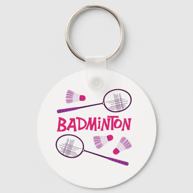 Badminton Rackets Key Ring (Front)