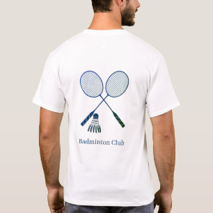 Badminton Rackets Shuttlecock Birdie Personalised T-Shirt