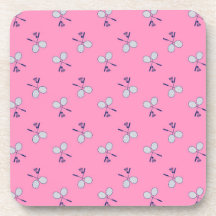 Badminton Racquet Pattern Pink