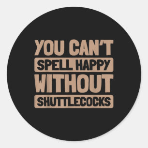 Badminton Racquet - Player Court Racket Team Shutt Classic Round Sticker