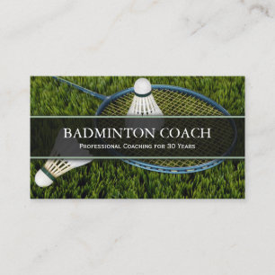 Badminton Raquet - School Coach Business Card